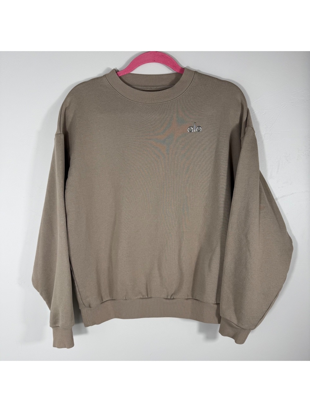 Alo Yoga Accolade Crew Neck Pullover Taupe | S–M